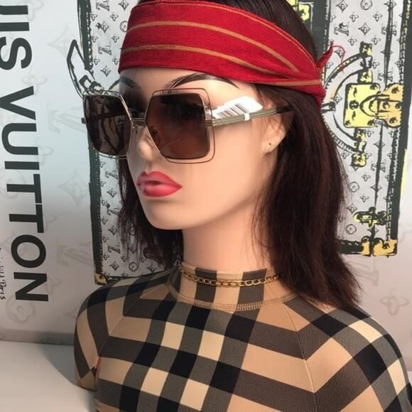 ✨ New Authentic Tory Burch TY6086 55-X Brown & Gold Sunglasses ✨ - Picture 5 of 11